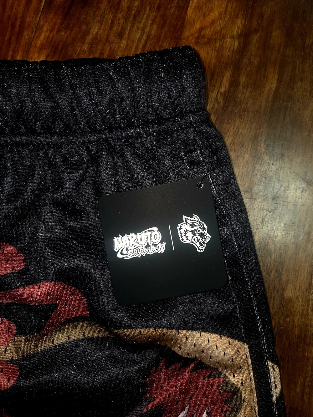 Darc Sport/Naruto Collab Men's Black Athletic Mesh Shorts